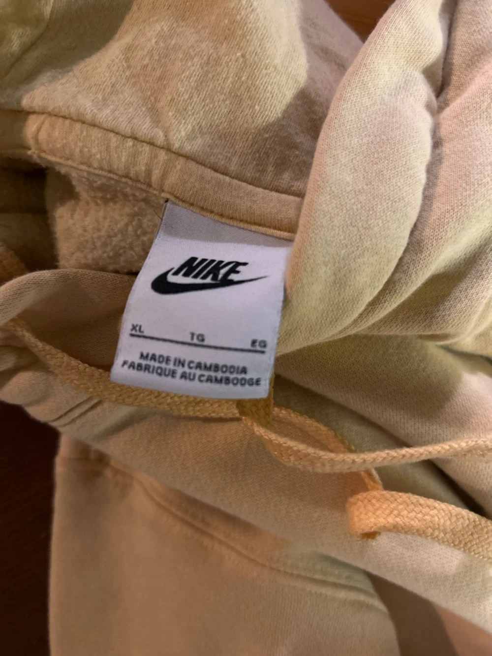 Nike Men's Creamsicle Light Orange Hoodie - Classic Swoosh Pullover